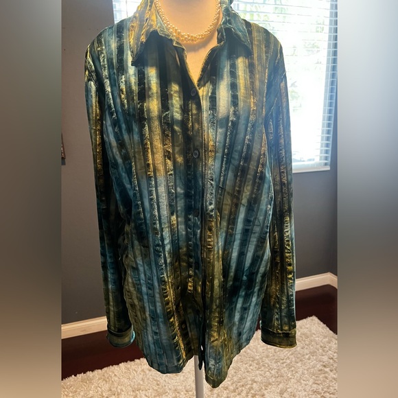 French Laundry Multicolor Striped Blouse - Picture 1 of 9